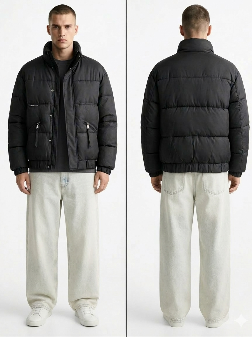 BLACK PUFFER JACKET