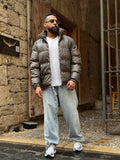 Puffer Leather Jacket