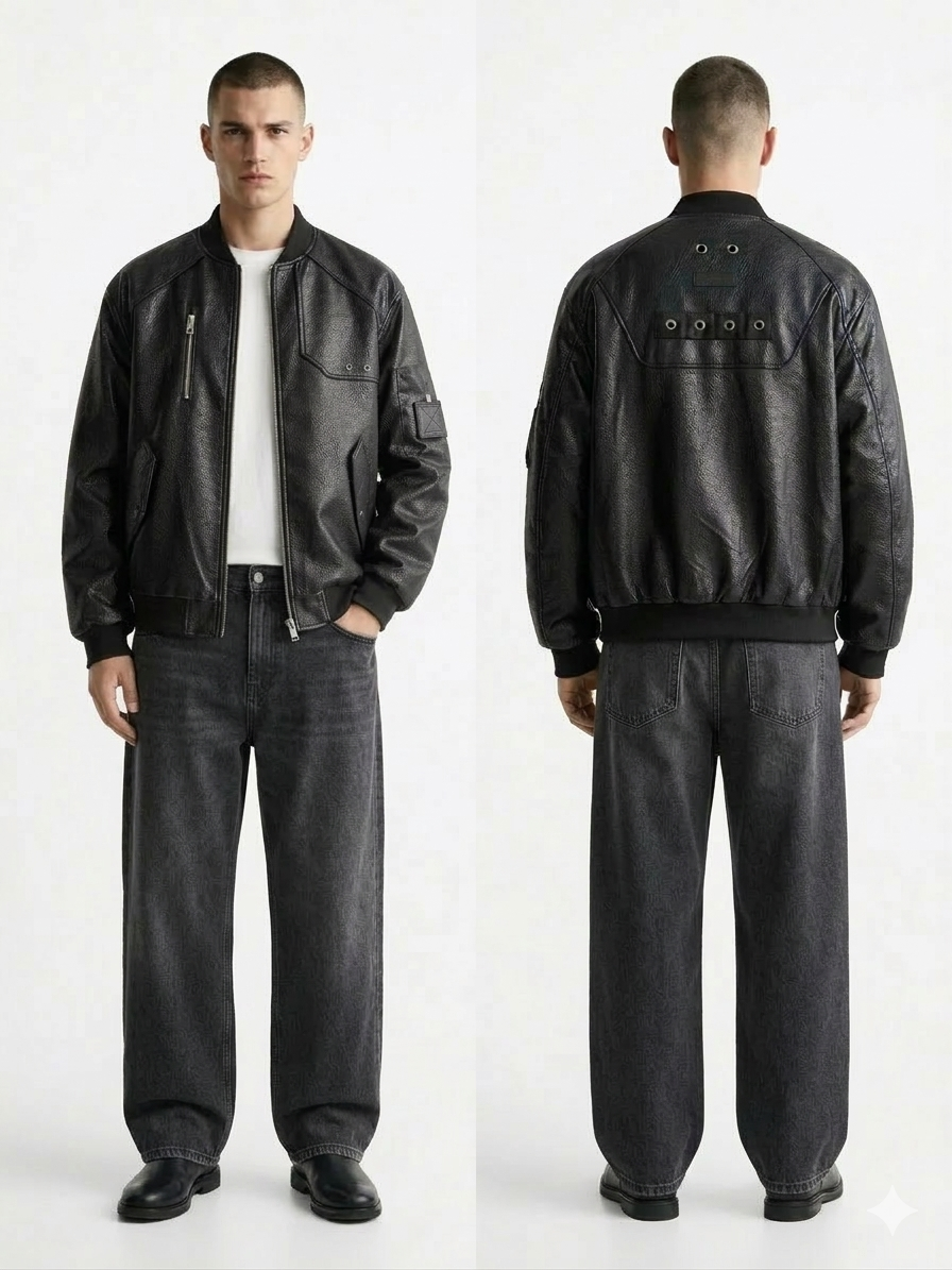 BLACK LEATHER JACKET