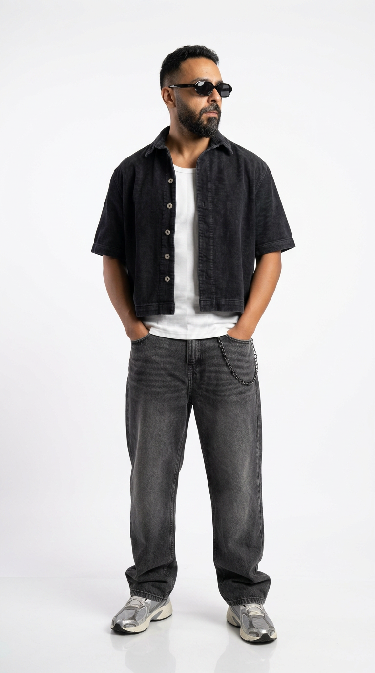 BOXFIT BLACK SHIRT