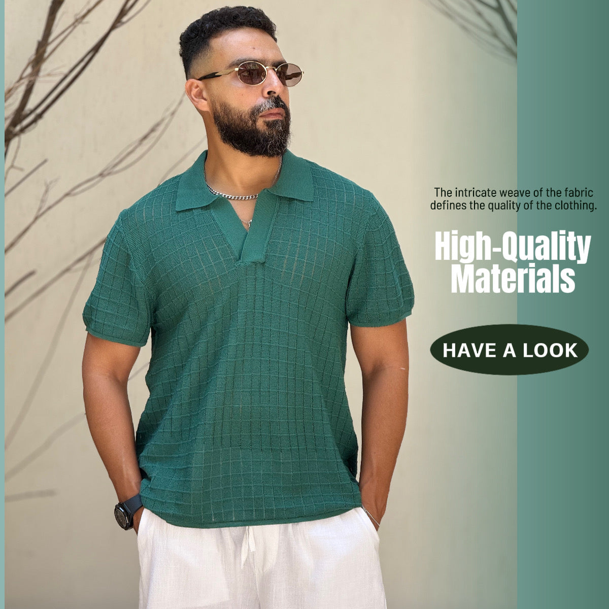 Textured Relaxed fit knitwear shirt